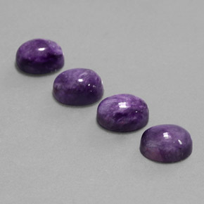 Gemas de Charoíta Violeta natural de  ct, Corte Óvalo, Opaco