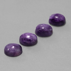Gemas de Charoíta Violeta natural de  ct, Corte Óvalo, Opaco