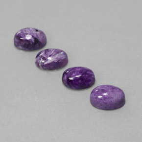 Gemas de charoíta violeta natural de  ct, corte óvalo, opaco
