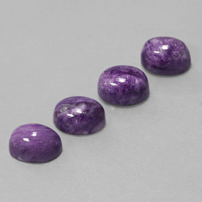 Gemas de charoíta violeta natural de  ct, corte óvalo, opaco
