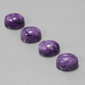 Gemas de Charoíta Violeta natural de  ct, Corte Óvalo, Opaco