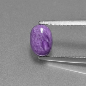 Charoíta Violeta natural de 1.50 ct, Corte Óvalo, Opaco