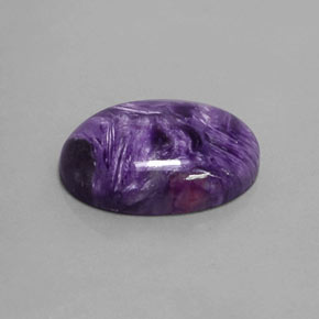 Charoíta Violeta natural de 17.94 ct, Corte Óvalo, Opaco