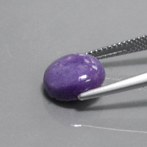 Charoíta violeta natural de 3,11 ct, corte redondo, opaco