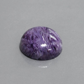 Charoíta Violeta natural de 8.58 ct, Corte Redondo, Opaco