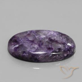 Charoíta Violeta malva natural de 33.89 ct, Corte Óvalo, Opaco