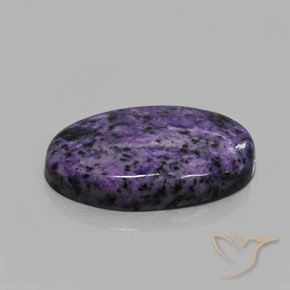 Charoíta Violeta oscuro natural de 32.45 ct, Corte Óvalo, Opaco