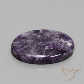 Charoíta Violeta malva natural de 29.50 ct, Corte Óvalo, Opaco