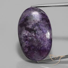 28.58ct Natural Violeta oscuro Charoita, Ovalada, Opaco