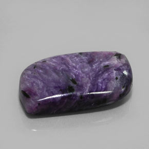 Charoíta violeta natural de 29,51 ct, forma elegante, opaco