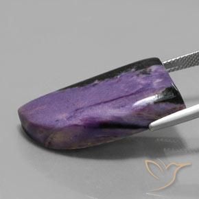 Charoíta Violeta oscuro natural de 29.81 ct, Elegante, Opaco