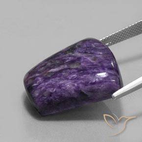Charoíta Violeta oscuro natural de 32.77 ct, Elegante, Opaco