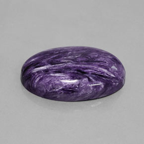 Charoíta Violeta natural de 36.74 ct, Corte Óvalo, Opaco
