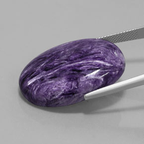 Charoíta Violeta natural de 36.74 ct, Corte Óvalo, Opaco