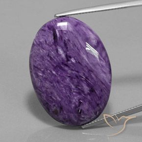 29.06ct Natural Violeta oscuro Charoita, Ovalada, Opaco