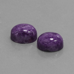 Gemas de charoíta violeta natural de  ct, corte óvalo, opaco
