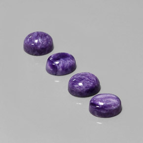 Gemas de Charoíta Violeta natural de  ct, Corte Óvalo, Opaco