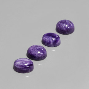 Gemas de Charoíta Violeta natural de  ct, Corte Óvalo, Opaco