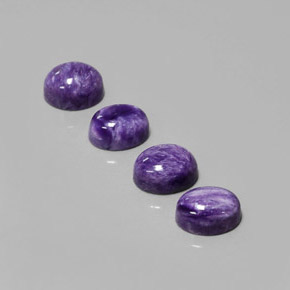 Gemas de Charoíta Violeta natural de  ct, Corte Óvalo, Opaco