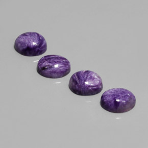 Gemas de charoíta violeta natural de  ct, corte óvalo, opaco