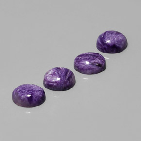 Gemas de charoíta violeta natural de  ct, corte óvalo, opaco