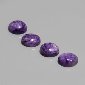Gemas de charoíta violeta natural de  ct, corte óvalo, opaco