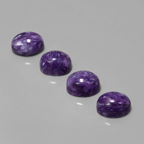 Gemas de Charoíta Violeta natural de  ct, Corte Óvalo, Opaco