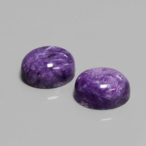 Gemas de charoíta violeta natural de  ct, corte óvalo, opaco