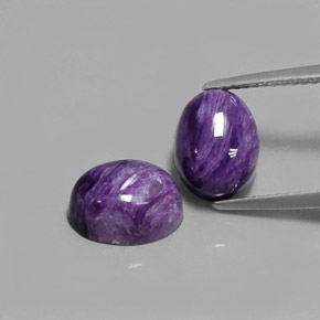 Gemas de charoíta violeta natural de  ct, corte óvalo, opaco