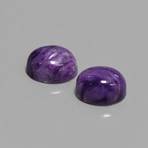 Gemas de charoíta violeta natural de  ct, corte óvalo, opaco
