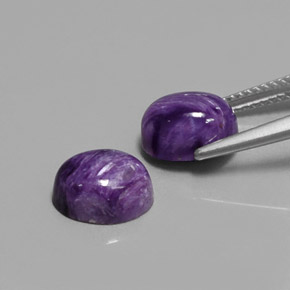 Gemas de charoíta violeta natural de  ct, corte óvalo, opaco