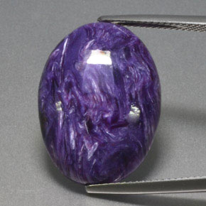 Charoíta Violeta natural de 14.32 ct, Corte Óvalo, Opaco
