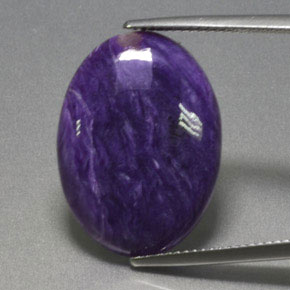 Charoíta Violeta natural de 11.88 ct, Corte Óvalo, Opaco