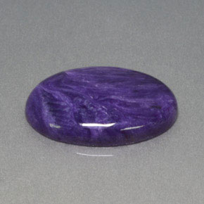 Charoíta violeta natural de 11,14 ct, corte óvalo, opaco