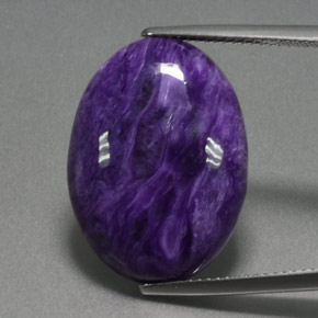 Charoíta Violeta natural de 14.40 ct, Corte Óvalo, Opaco