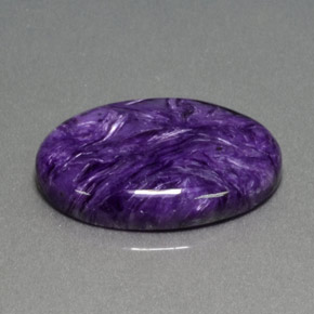 Charoíta Violeta natural de 12.96 ct, Corte Óvalo, Opaco