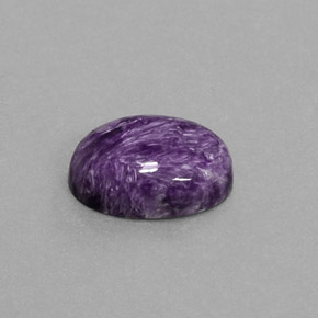 Charoíta violeta natural de 5,50 ct, corte óvalo, opaco