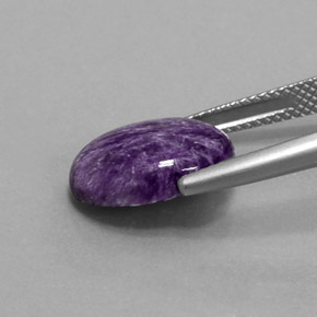 Charoíta Violeta natural de 4.38 ct, Corte Óvalo, Opaco