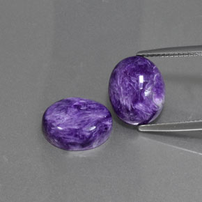 Gemas de charoíta violeta natural de  ct, corte óvalo, opaco