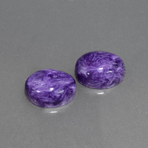 Gemas de charoíta violeta natural de  ct, corte óvalo, opaco