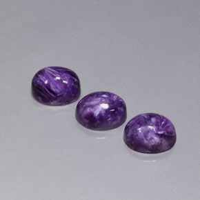 Gemas de Charoíta Violeta natural de  ct, Corte Óvalo, Opaco