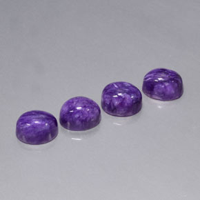 Gemas de Charoíta Violeta natural de  ct, Corte Óvalo, Opaco
