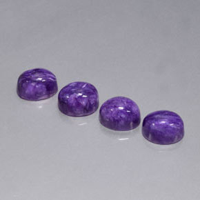 Gemas de Charoíta Violeta natural de  ct, Corte Óvalo, Opaco
