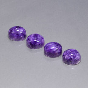 Gemas de charoíta violeta natural de  ct, corte óvalo, opaco