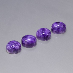 Gemas de charoíta violeta natural de  ct, corte óvalo, opaco