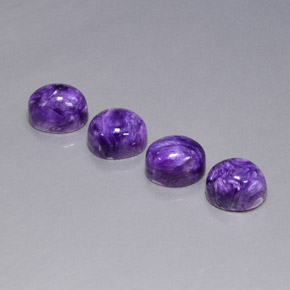 Gemas de charoíta violeta natural de  ct, corte óvalo, opaco