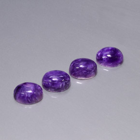 Gemas de Charoíta Violeta natural de  ct, Corte Óvalo, Opaco