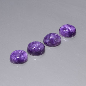 Gemas de charoíta violeta natural de  ct, corte óvalo, opaco