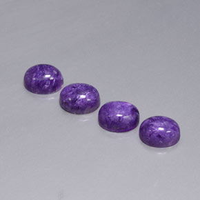 Gemas de Charoíta Violeta natural de  ct, Corte Óvalo, Opaco