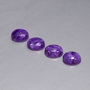Gemas de Charoíta Violeta natural de  ct, Corte Óvalo, Opaco